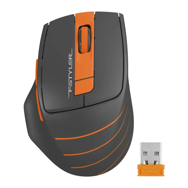 Мышь A4Tech Fstyler FG30 серый/оранжевый