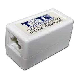Соединитель 2-х портов RJ-45, неэкранированный, категории 5е арт. TWT-CP45UTP5E
