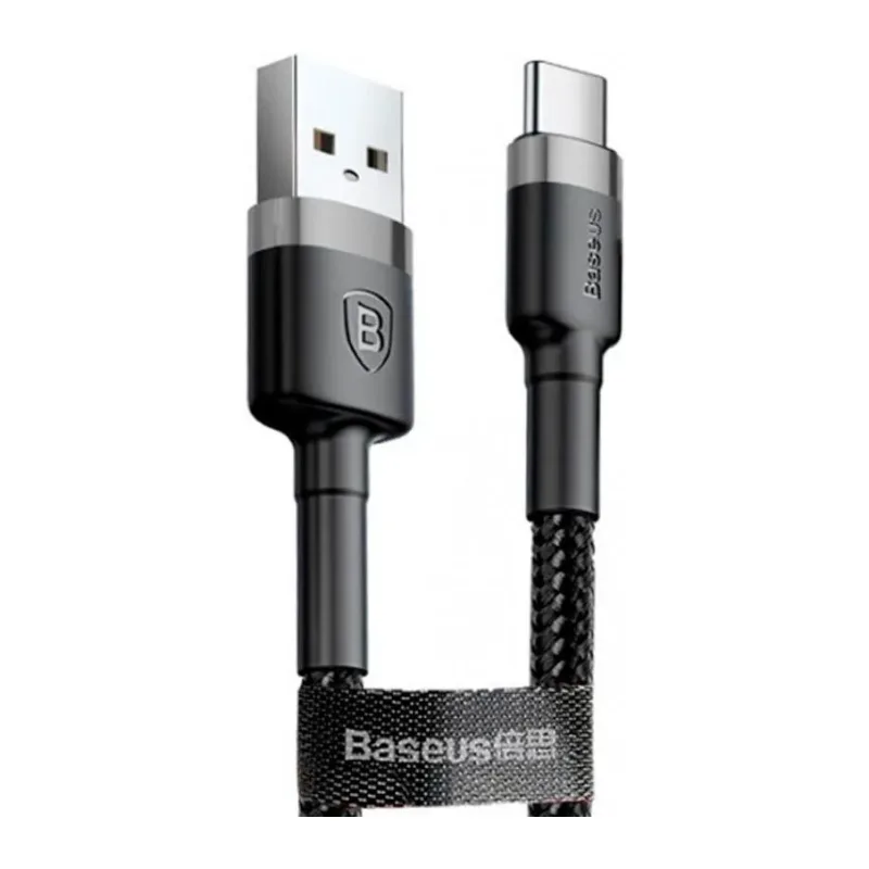 Кабель Baseus Cafule USB for Type-C 1m Black (CATKLF-BG1)