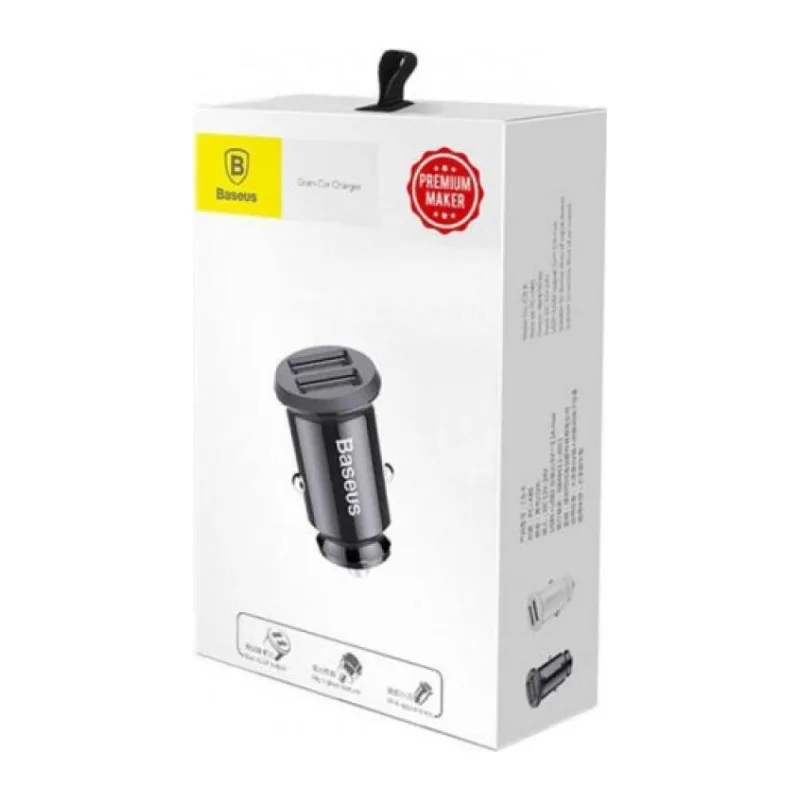 Автомобильное зарядное Baseus Circular Plastic Black (CCALL-YD01)