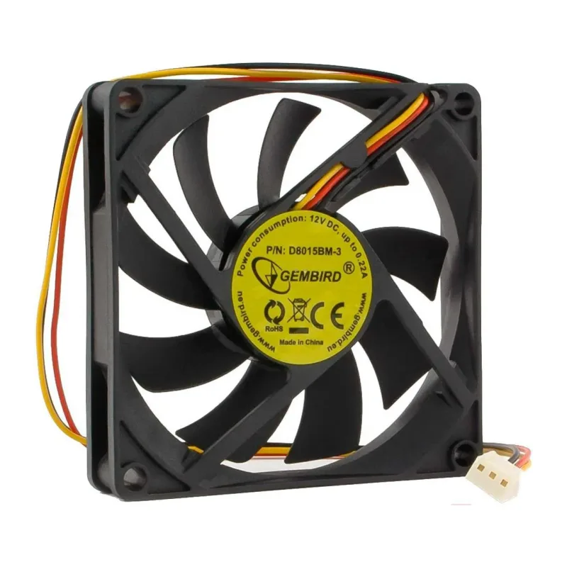 Кулер для корпуса Gembird D8015BM-3