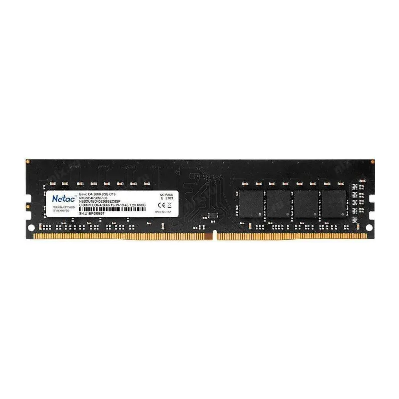 Оперативная память Netac Basic 16GB DDR4 PC4-25600 (NTBSD4P32SP-16)