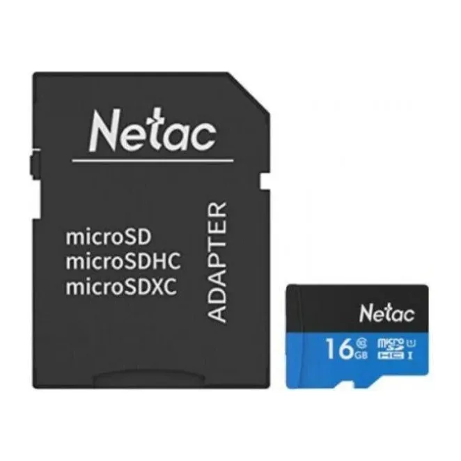 Карта памяти Netac P500 Standard 16GB с адаптером (NT02P500STN-016G-R)