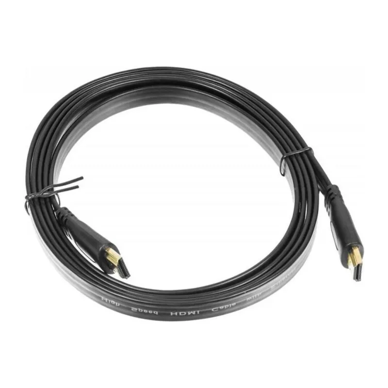 Кабель аудио-видео Buro Flat HDMI (m)/HDMI (m) 2м. черный (HDMI 2 BHP)