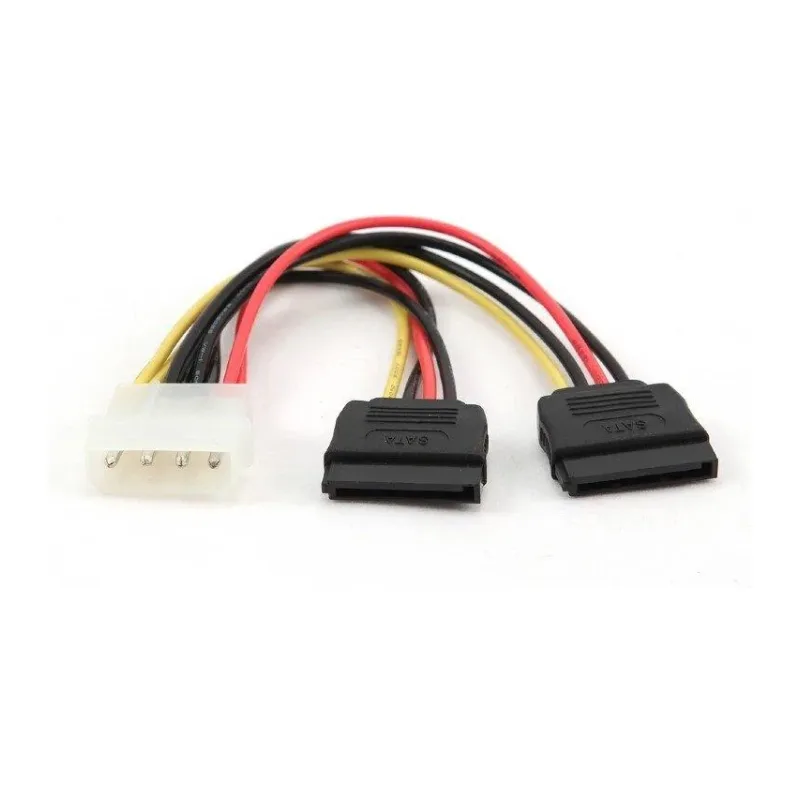 Кабель SATA Cablexpert CC-SATA-PSY P15см, molex 4pin/2x sata15pin, на 2 устр., пакет