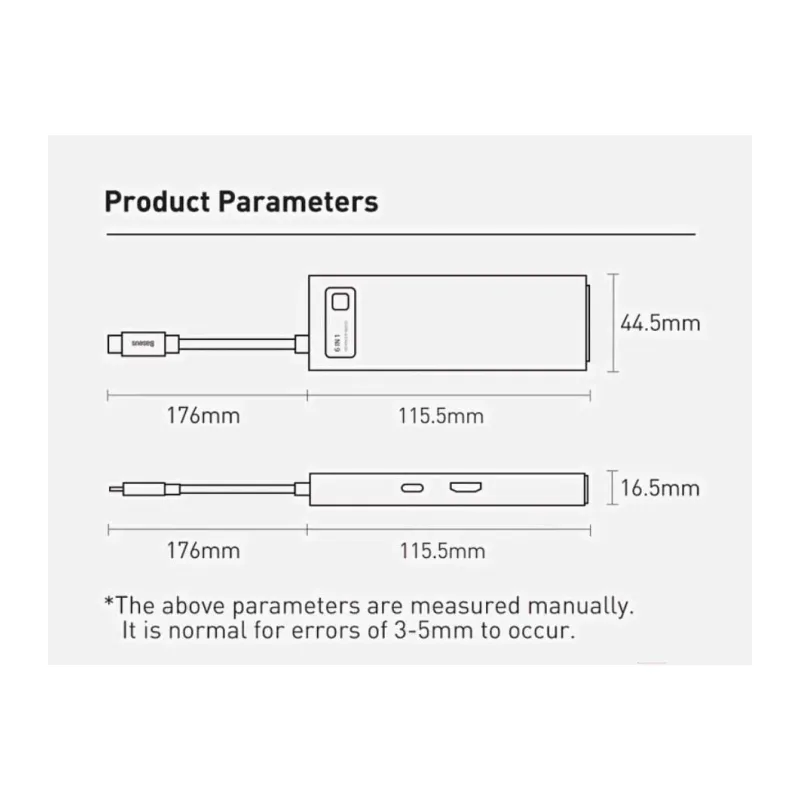 USB-хаб Baseus Metal Gleam Gray (CAHUB-CW0G)