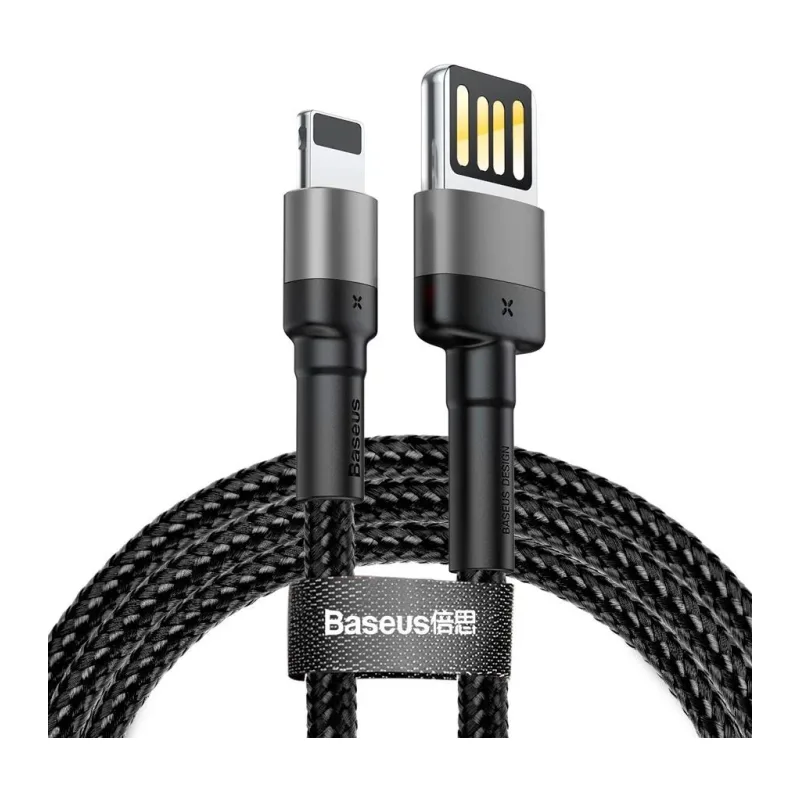 Кабель Baseus Cafule 1m Gray/Black (CALKLF-GG1)