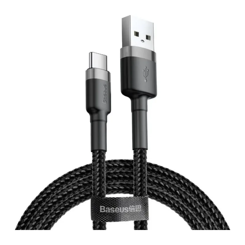 Кабель Baseus Cafule 2m Gray/Black (CATKLF-CG1)