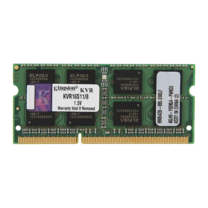 Оперативная память Kingston 8GB PC-12800 DDR3-1600 SODIMM (KVR16S11/8WP)