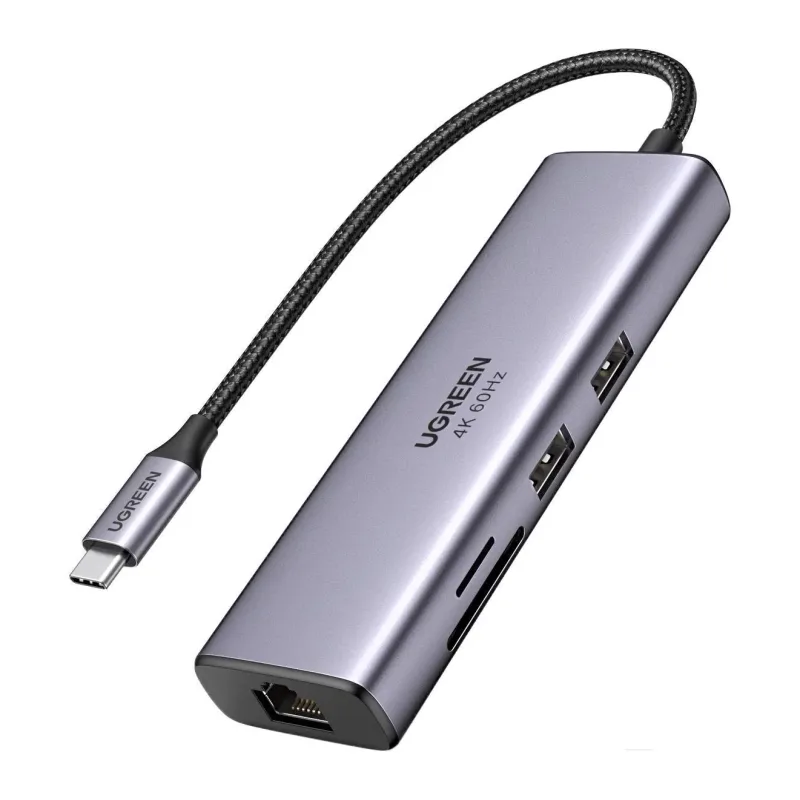 USB-хаб Ugreen CM512-60515 Space Gray (60515)