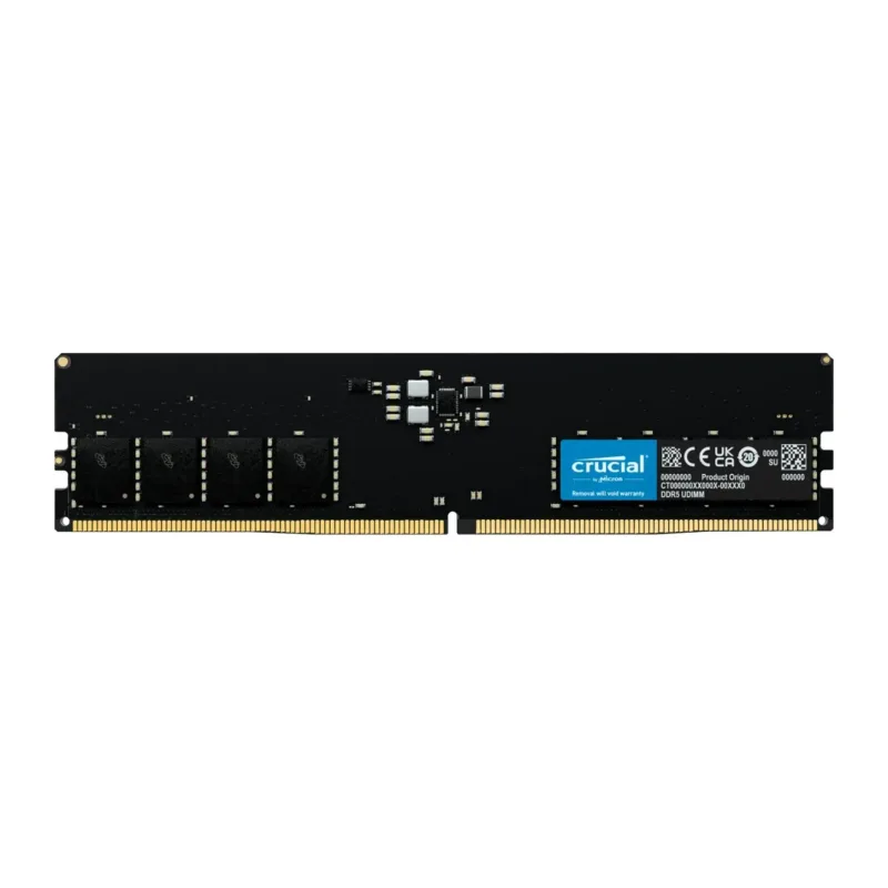 Оперативная память Crucial 16GB DDR5-4800 UDIMM CL40 (CT16G48C40U5)
