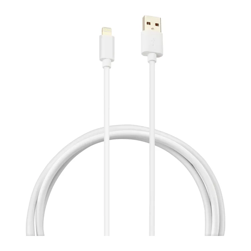 Кабель Buro USB-IP-1.2W2A USB-Lightning 1.2м белый