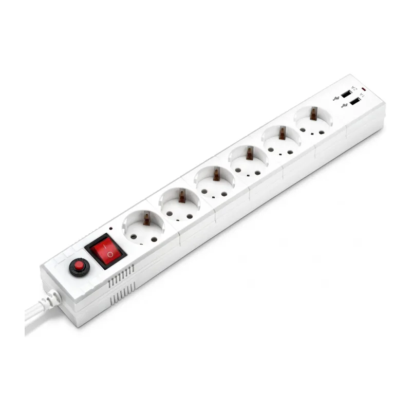 Сетевой фильтр Buro BU-SP3-USB-2A-W белый