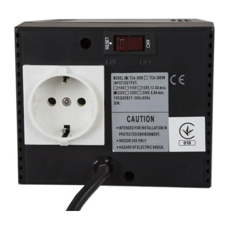 Стабилизатор напряжения Powercom TCA-3000 черный