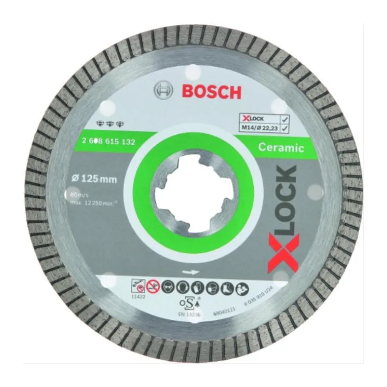 Алмазный диск Bosch Best For Ceramic Extraclean D125 22,23 1,4 7 мм X-LOCK 2.608.615.132