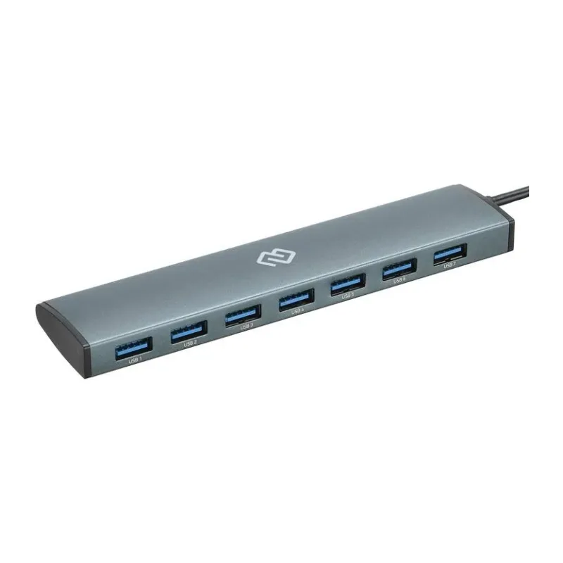 USB-хаб Digma HUB-7U3.0-UC-G серый