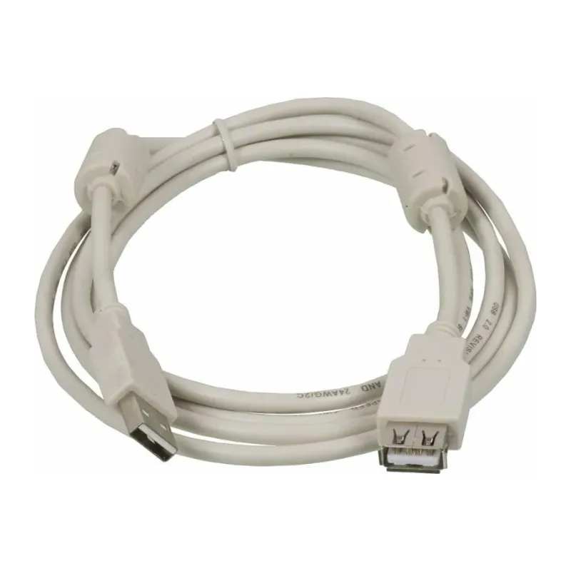 Кабель Ningbo USB A(m) USB A(f) 1.8 м ферритовые кольца USB2.0-AM/AF-1.8M-MG