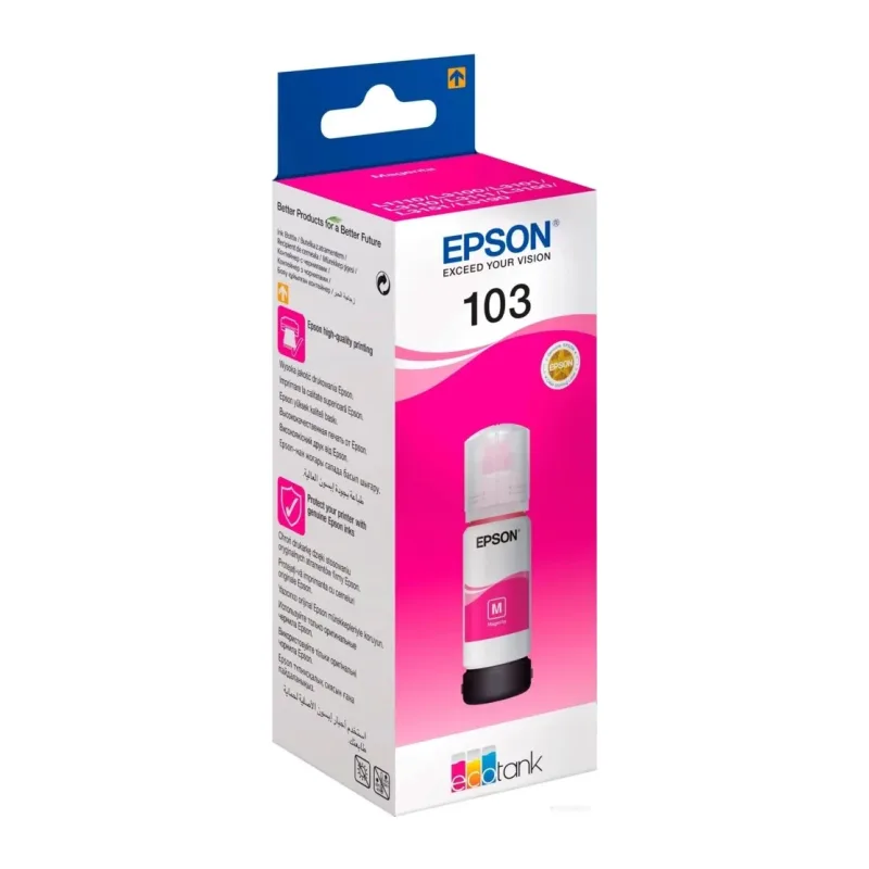 Чернила Epson 103M пурпурный (C13T00S34A)