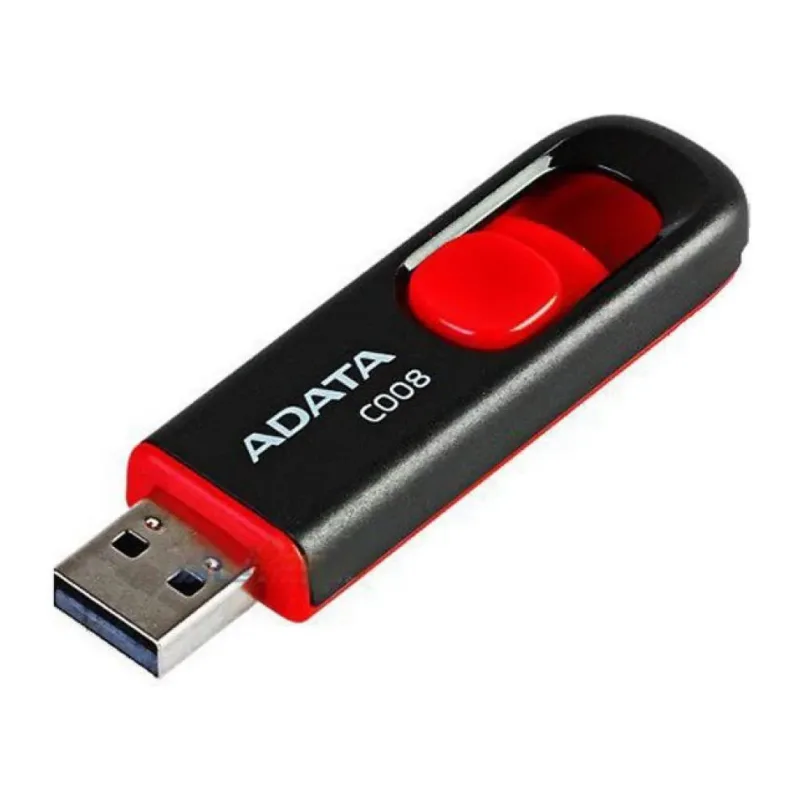 USB Flash-накопитель A-Data C008 16GB черный/красный (AC008-16G-RKD)