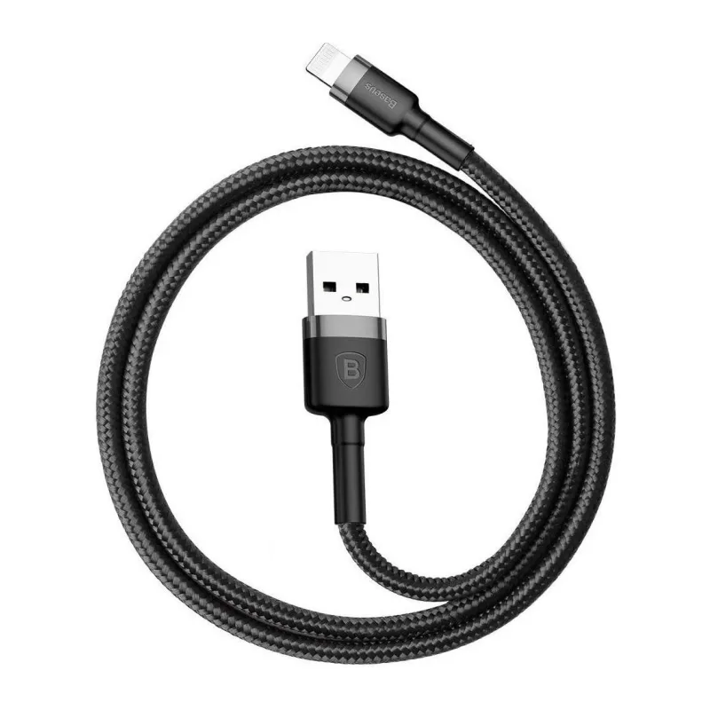 Кабель Baseus Cafule Lightning 0.5m Gray/Black (CALKLF-AG1)