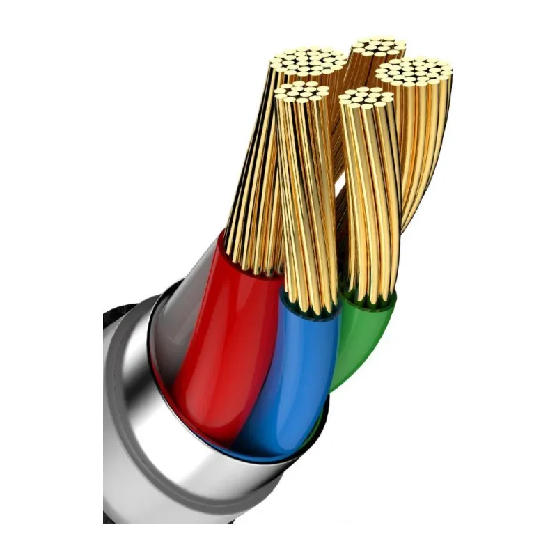 Кабель Baseus Type-C Cafule 1.0м CATKLF-GG1 серый/черный