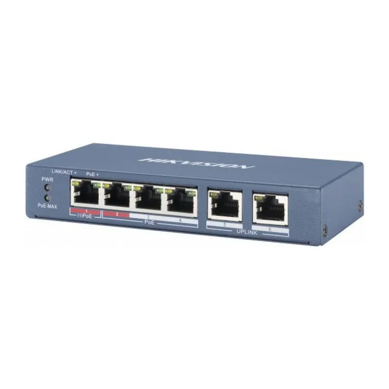 Коммутатор Hikvision DS-3E0106HP-E