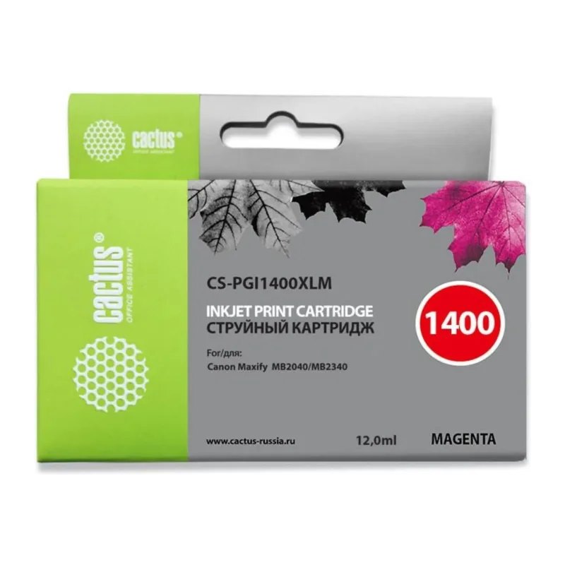 Картридж Cactus CS-PGI1400XLM пурпурный