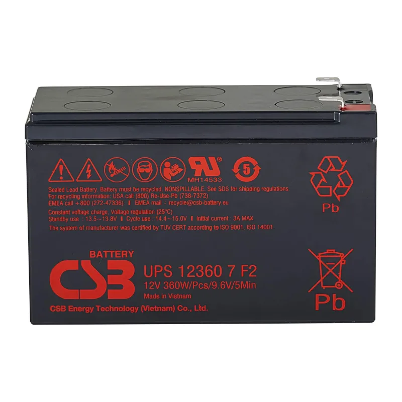 Аккумулятор для ИБП CSB F2 12В/7.5 Ач (UPS123607)