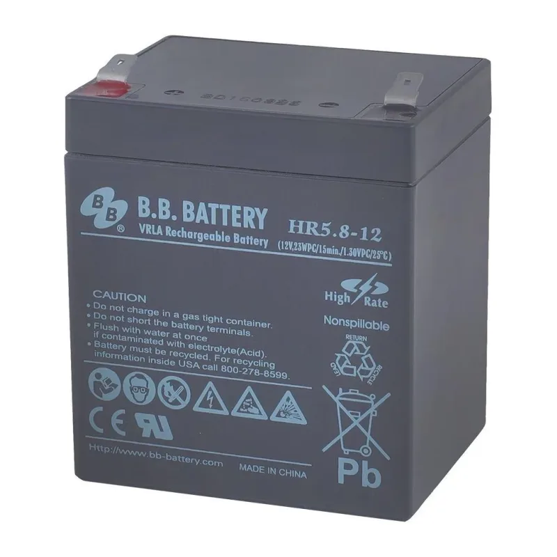 Аккумулятор для ИБП B.B. Battery 12V 5.8Ah (HR 5.8-12)