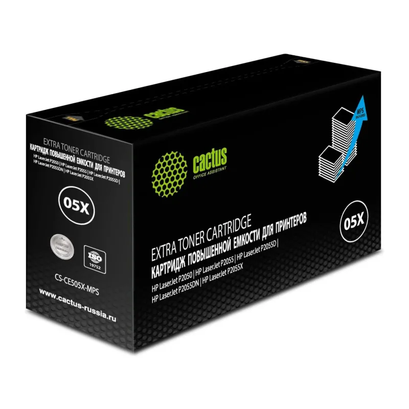 Картридж Cactus CS-CE505X-MPS черный